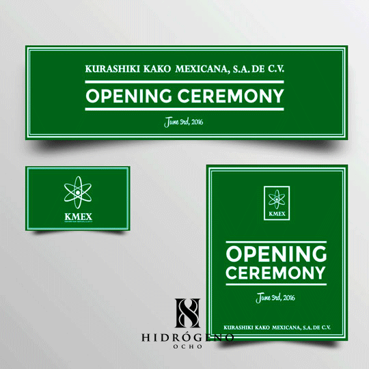 Etiqutas para evento de inauguración.